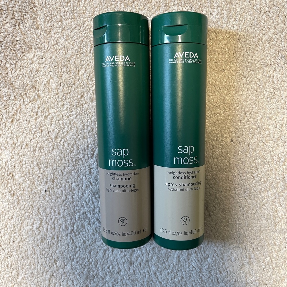 NEW RARE Aveda Sap Moss Weightless Hydration Shampoo Conditioner Large Size